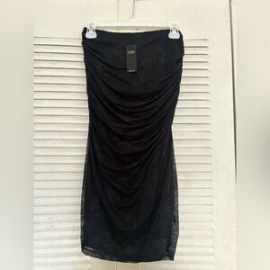 AFRM Black Textured Pencil Skirt